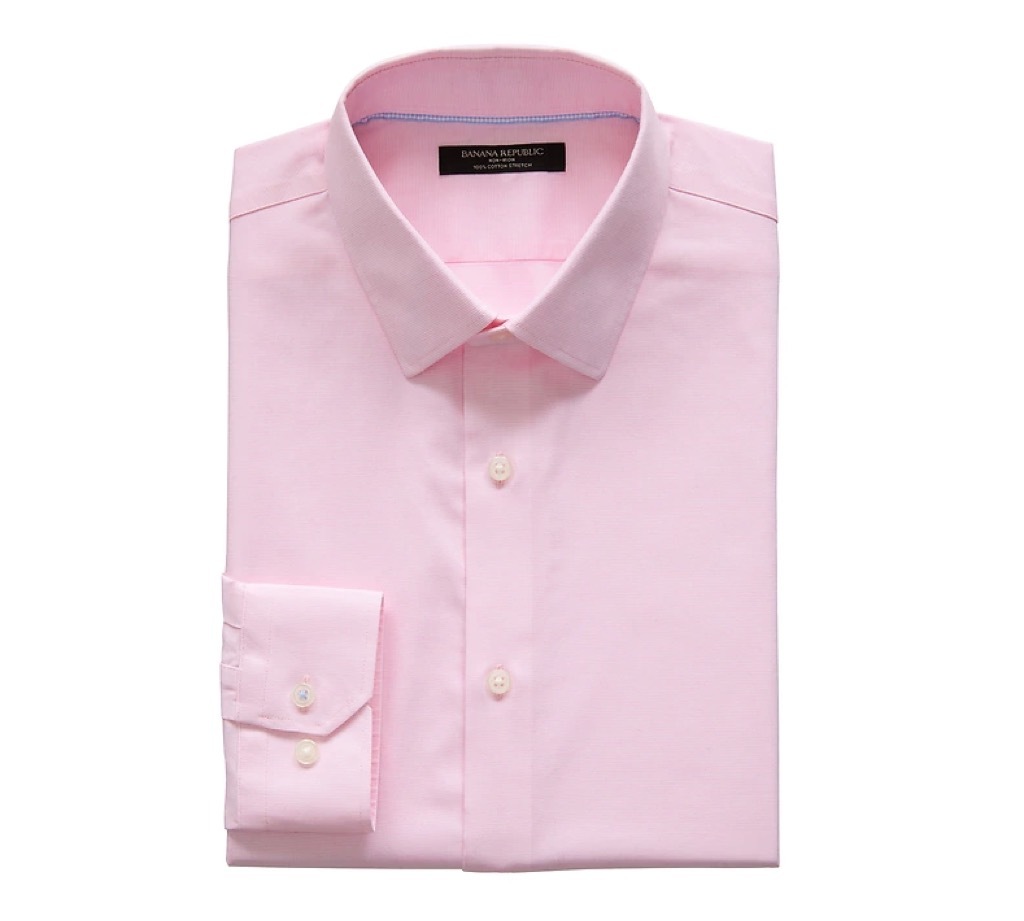 banana republic grant pink shirt