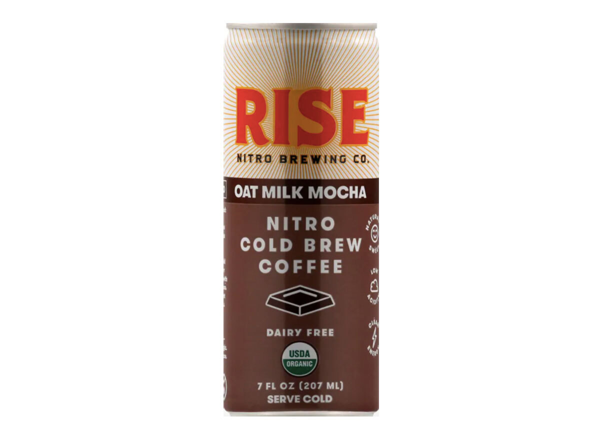 rise oat milk mocha cold brew can