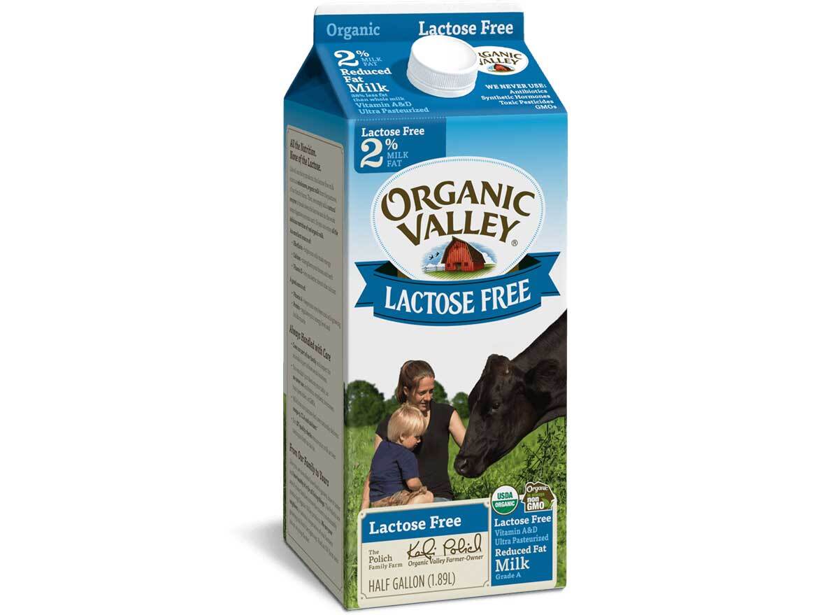 Organic valley lactose free milk