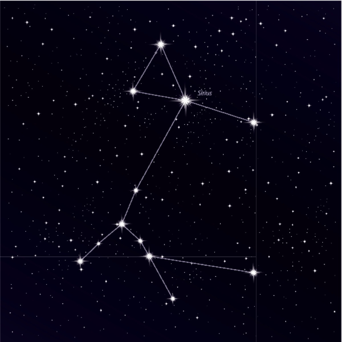 Illustration of Sirius the dog star