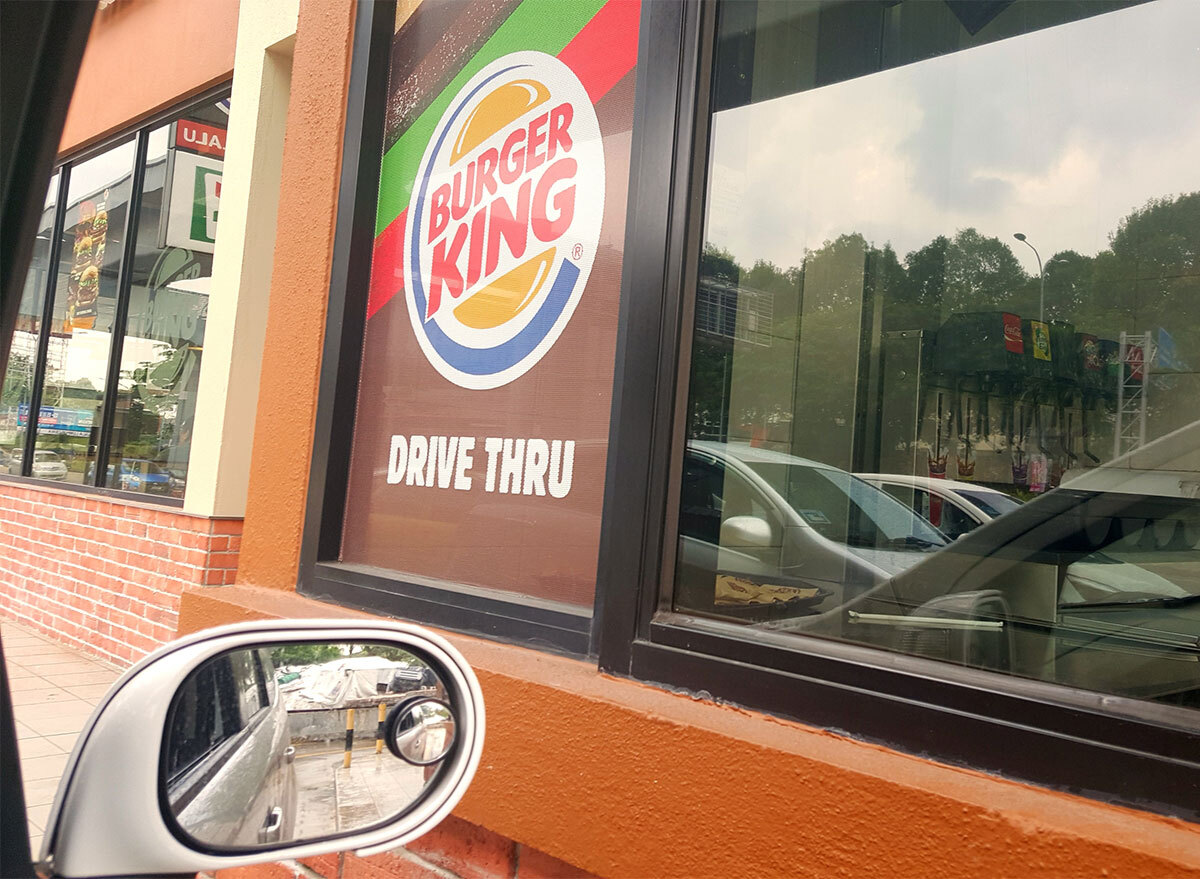 drive thru window at burger king