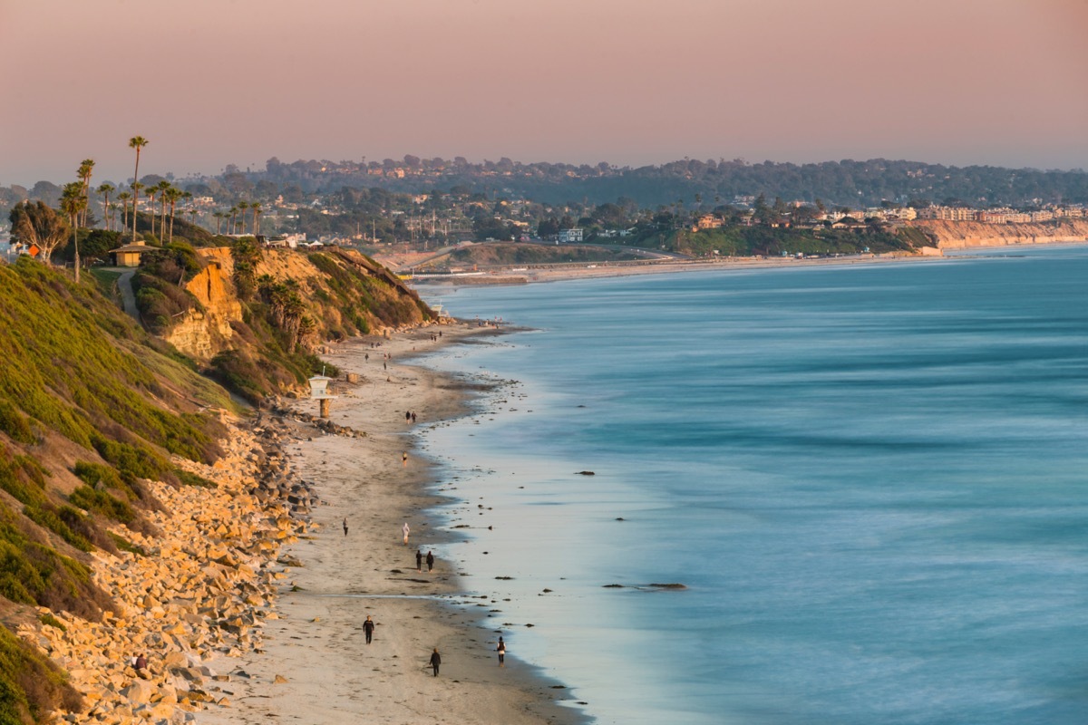 overview of san elijo state beach in encinitas california