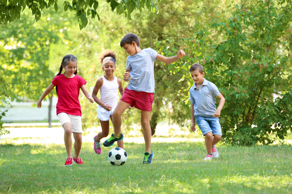 kids playing soccer