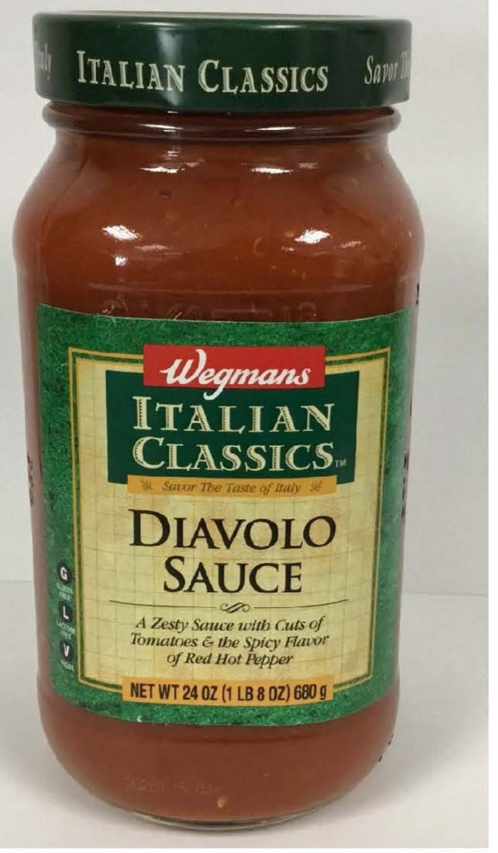 recalled wegmans pasta sauce