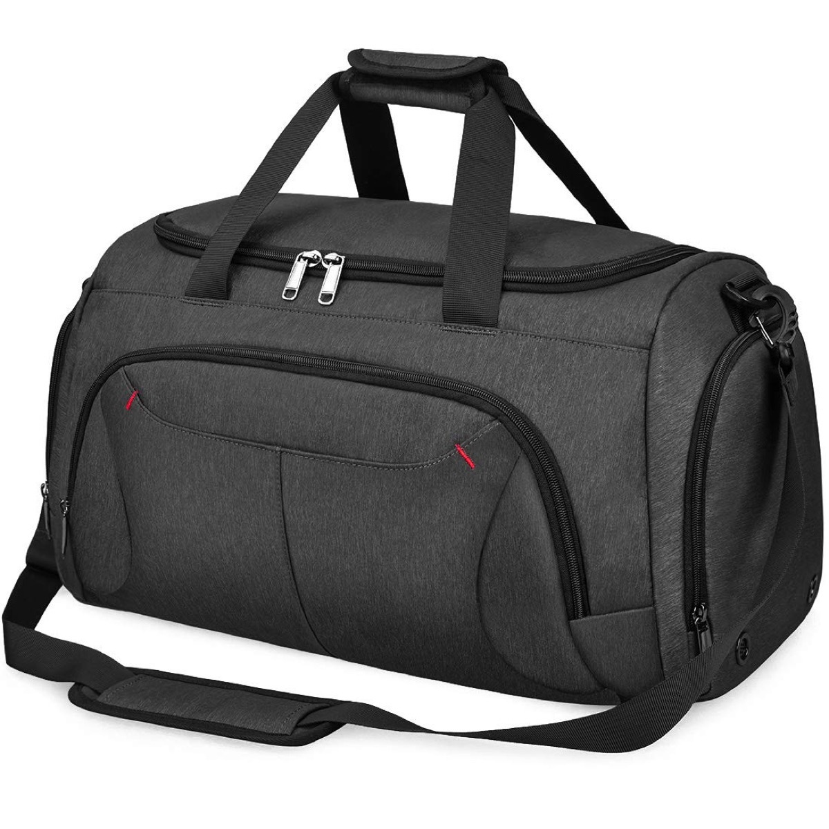 gray gym bag