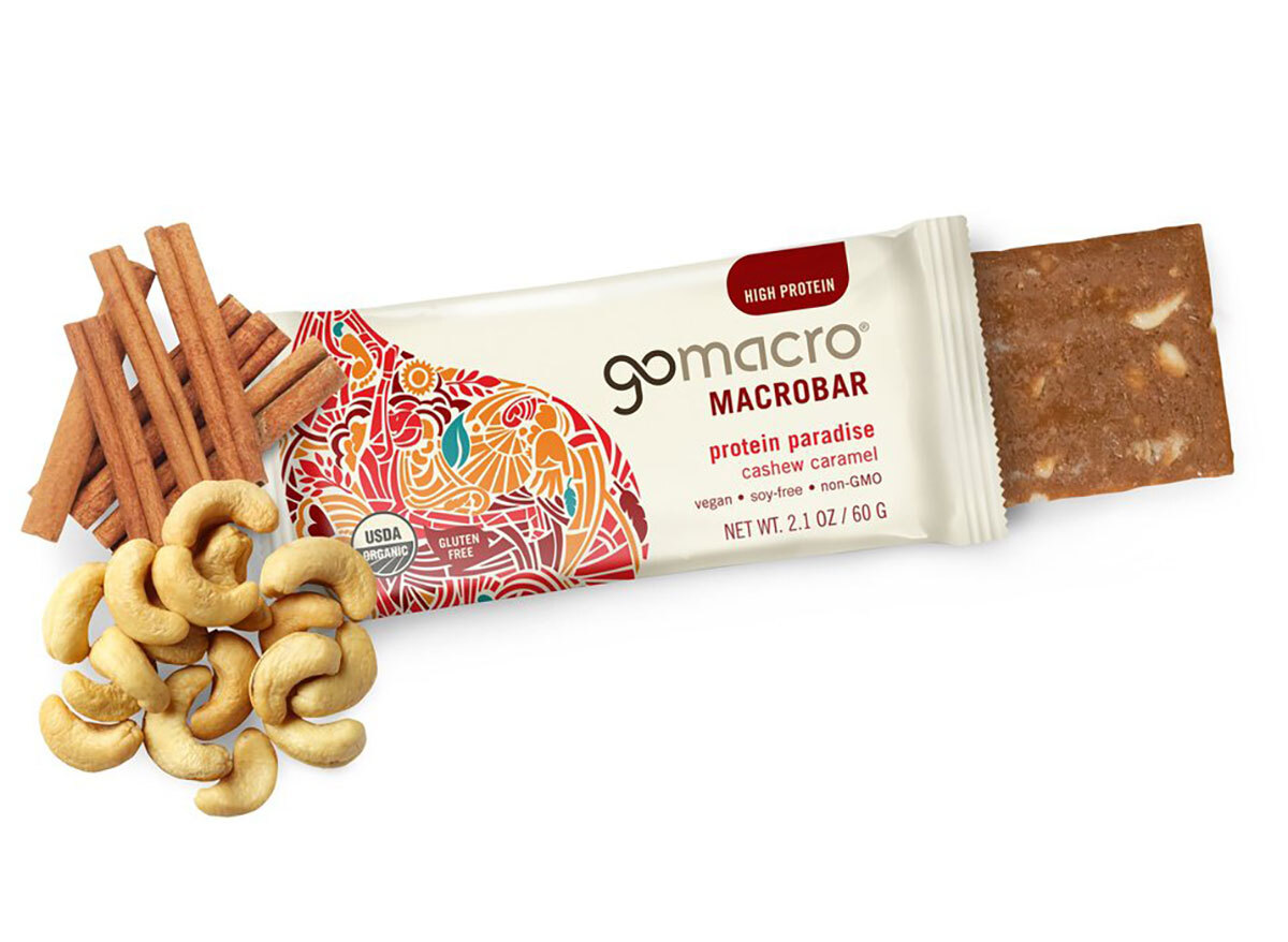 gomacro cashew caramel protein bar