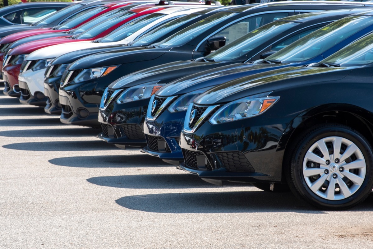 row of nissan car models