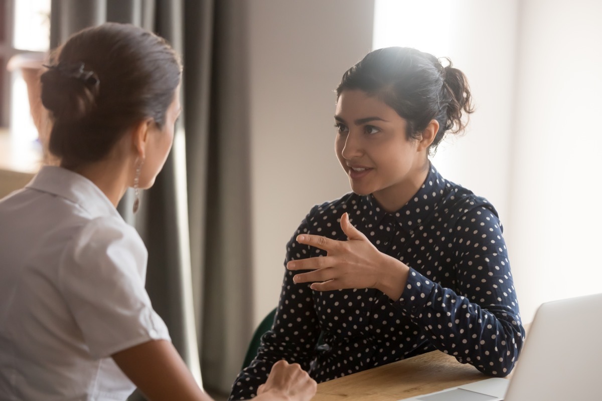 Women talking