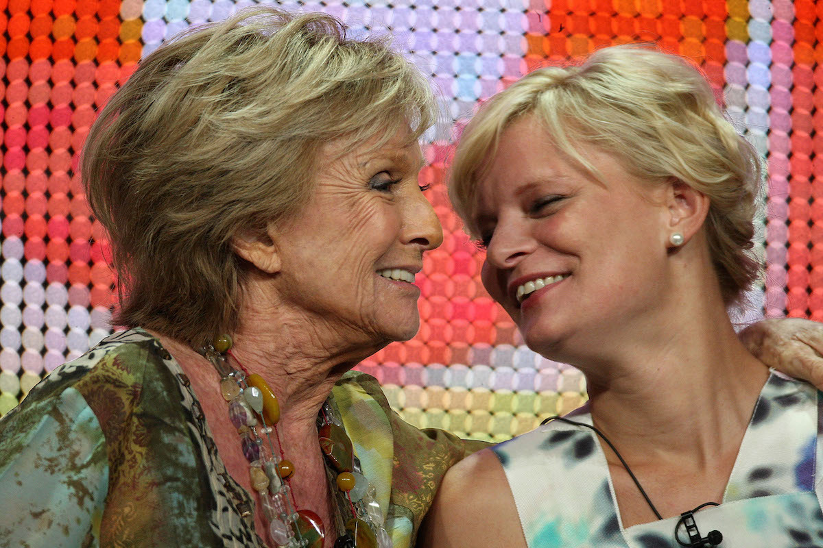 Cloris Leachman and Martha Plimpton speak onstage during the 