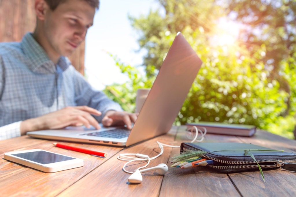 Man on Laptop Predictions About the Future