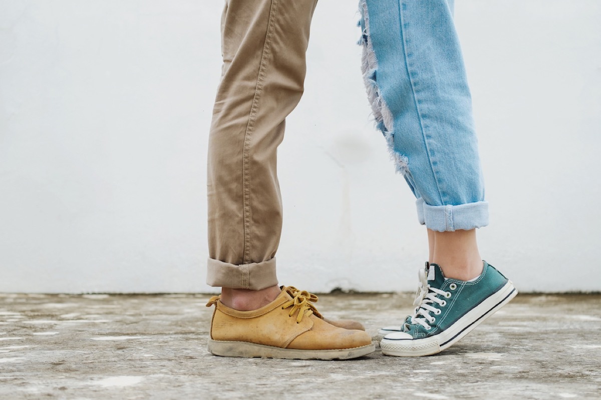 Couple On Tippy Toes Kissing {Body Language}