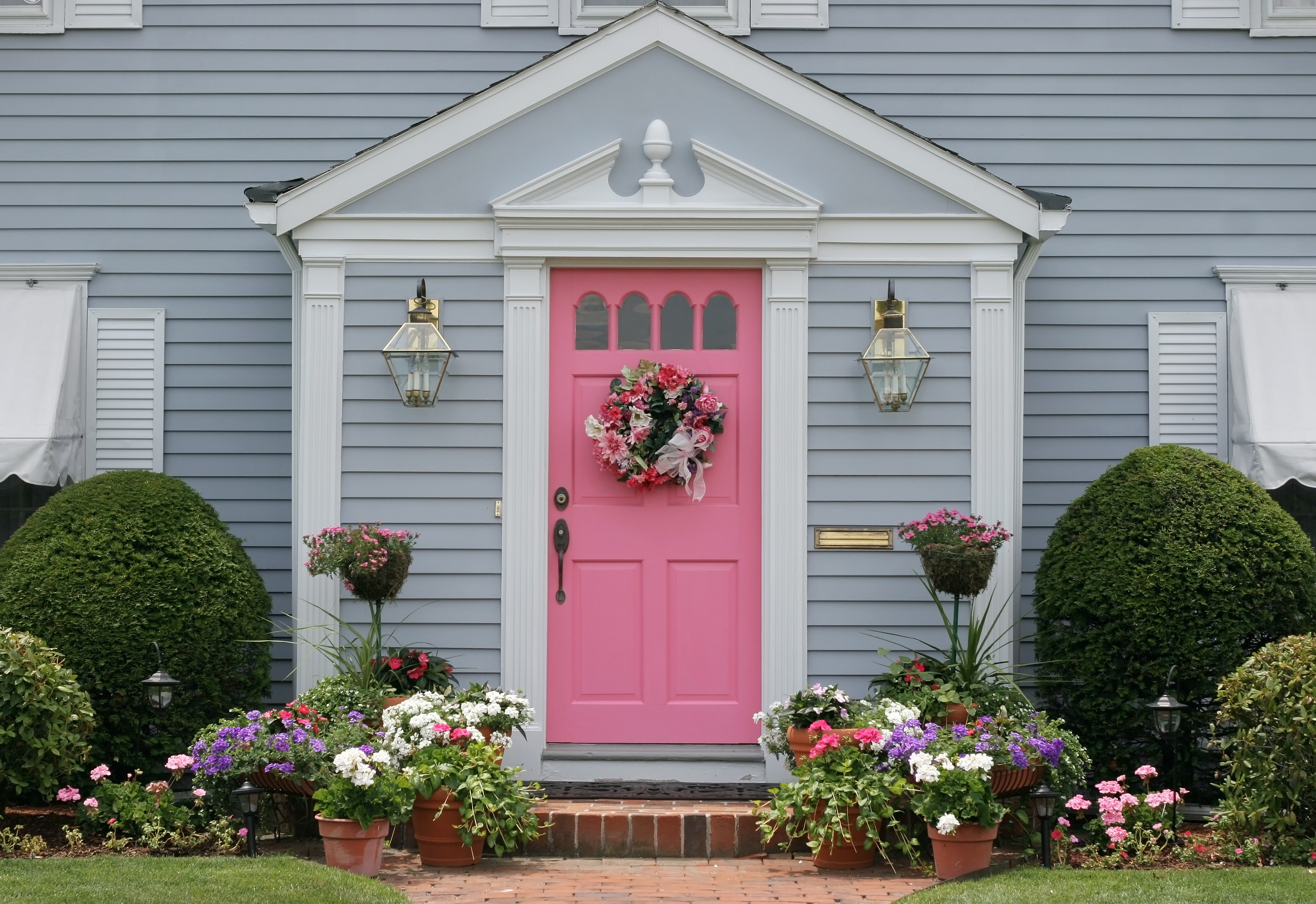 pink front door