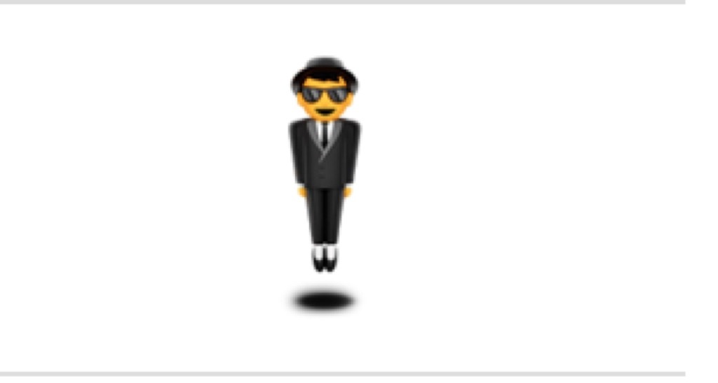 man in business suit levitating