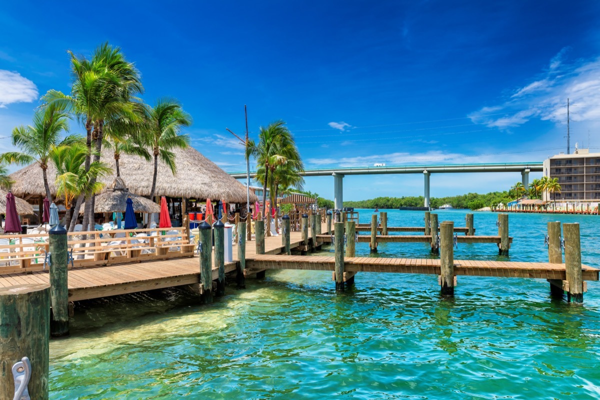 Pier in Key Largo Florida