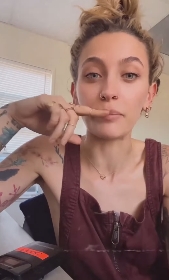 Paris Jackson in her Aug. 29, 2023 Instagram video