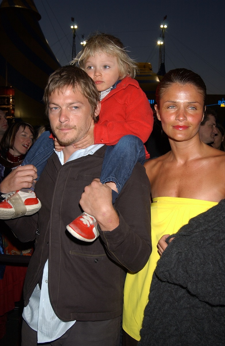 Helena Christensen, Norman Reedus, and Mingus Reedus in 2003