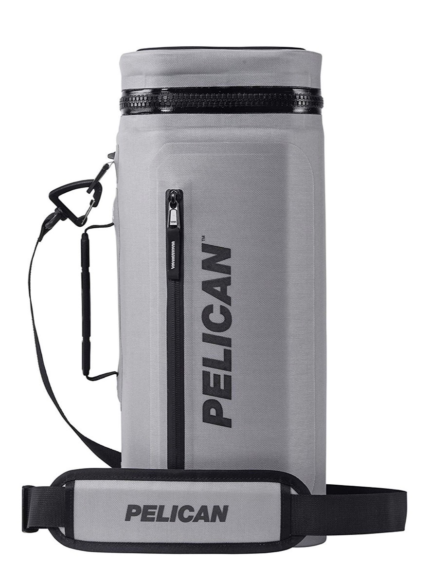 pelican cooler sling in gray and black