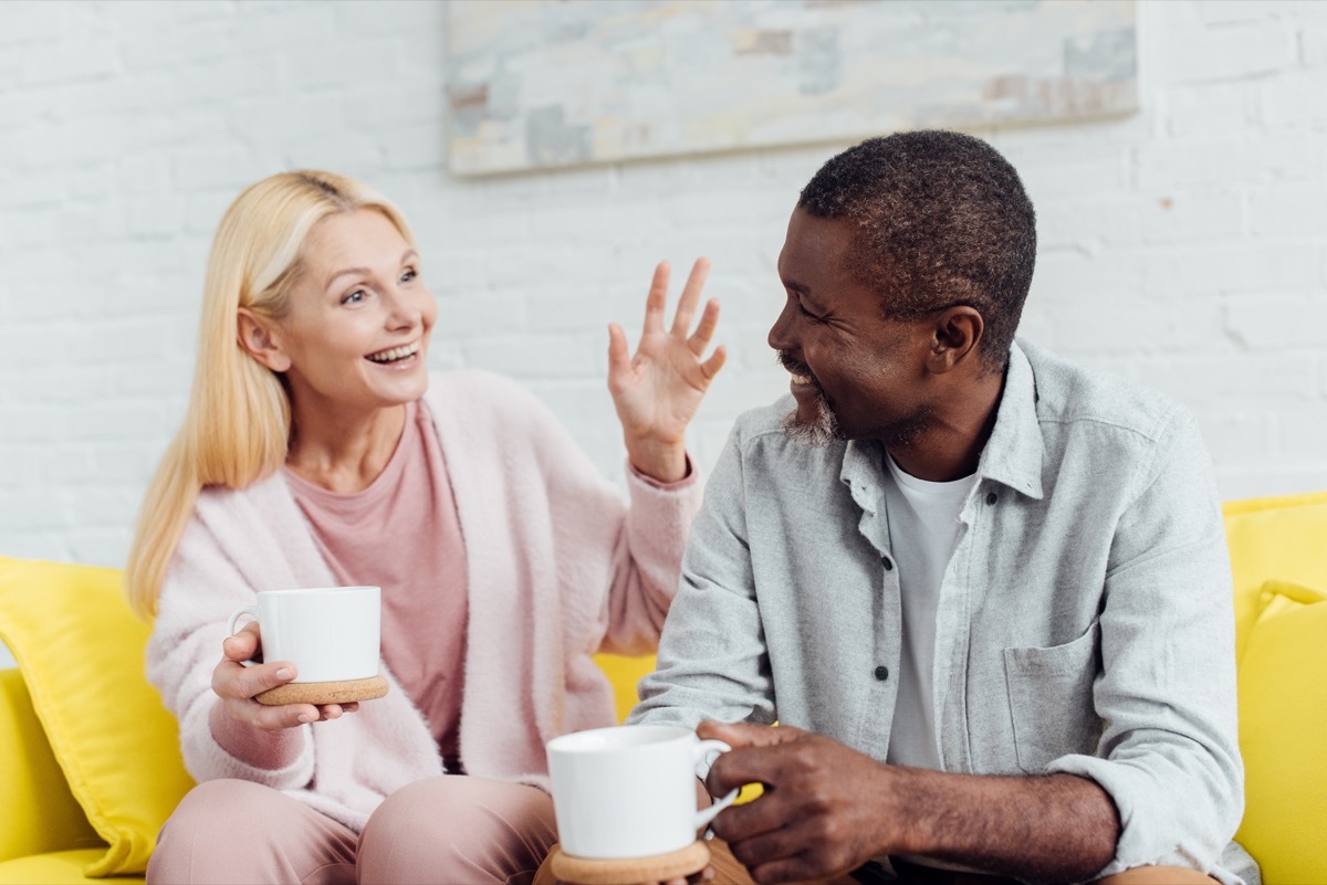 couple laughing at each other, things husband should notice