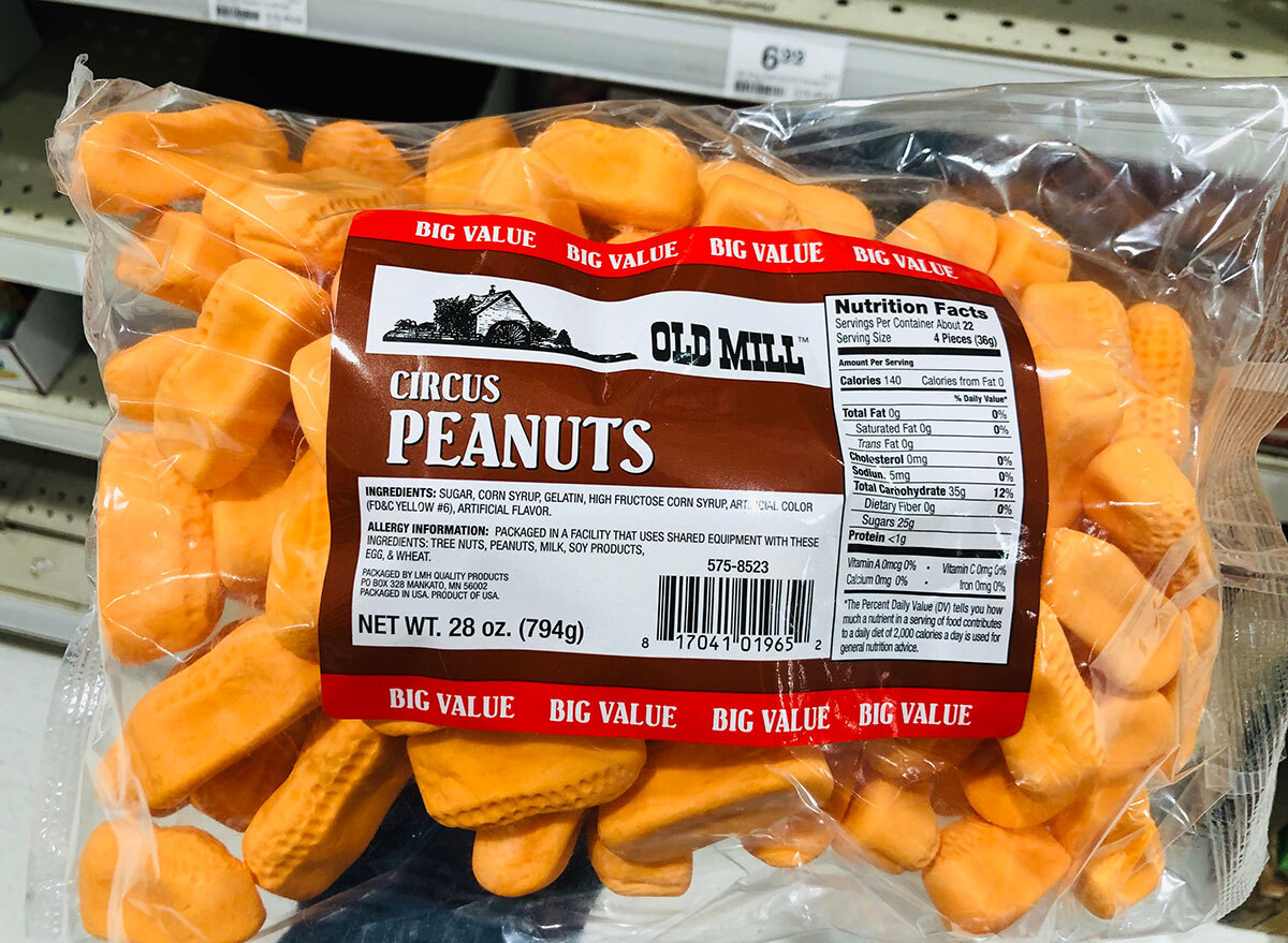 bag of circus peanuts snack