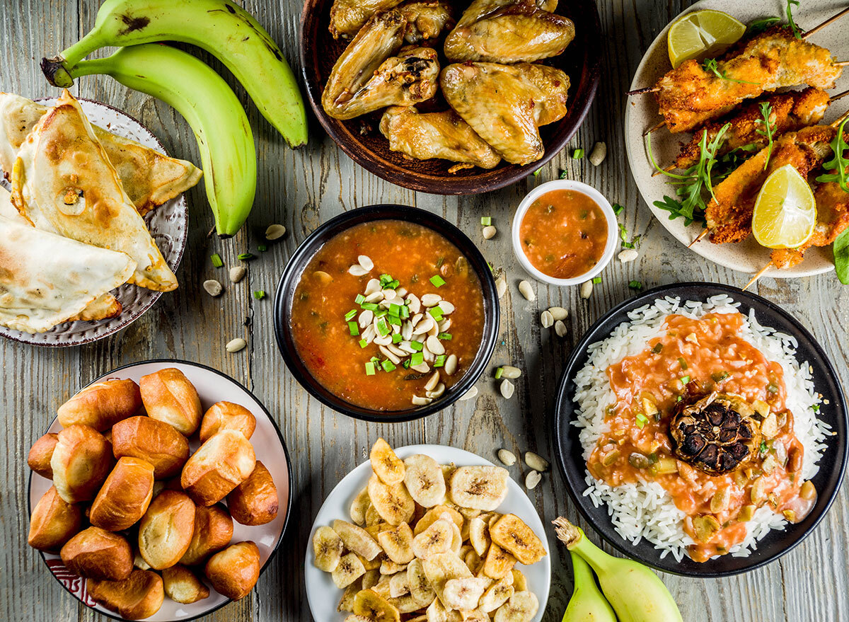 Table of traditional West African foods