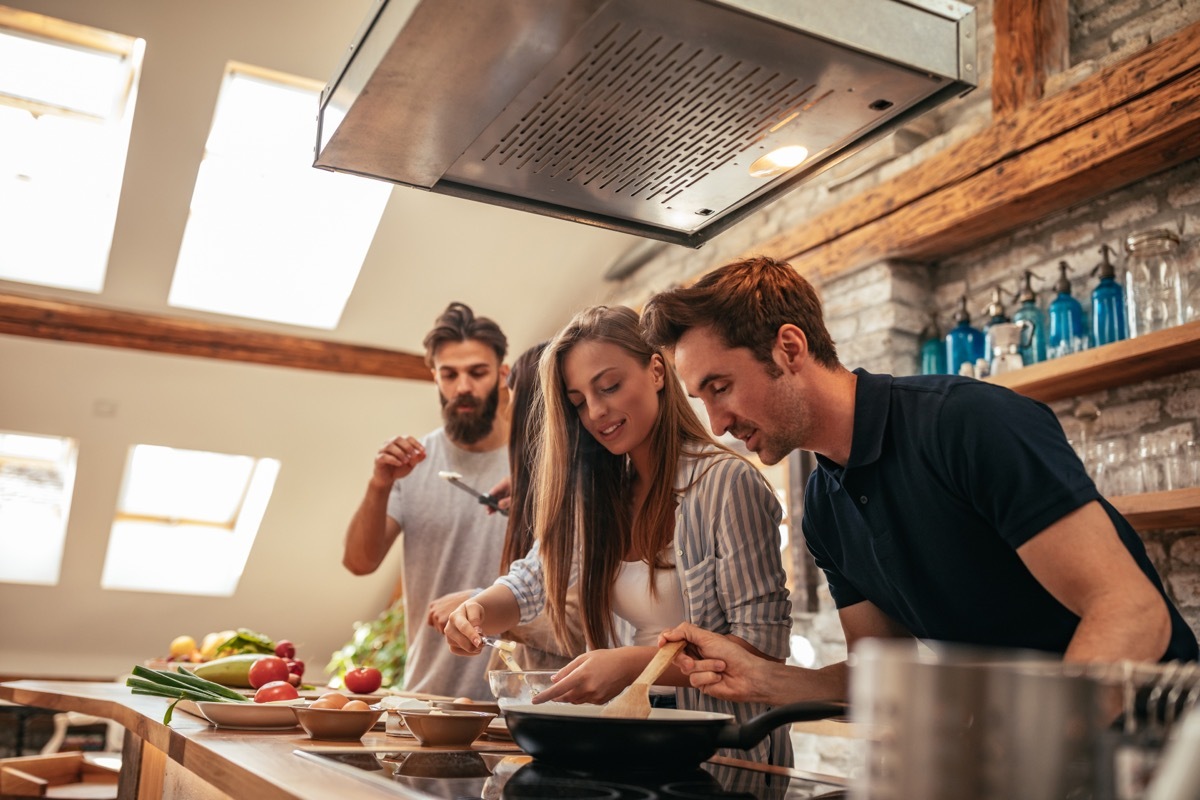 Friends Cooking Dinner