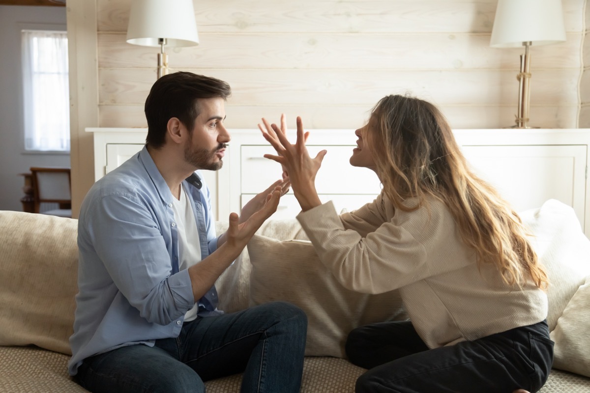 Couple Arguing on the Couch