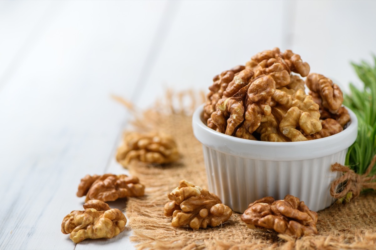 Walnuts in White Cup