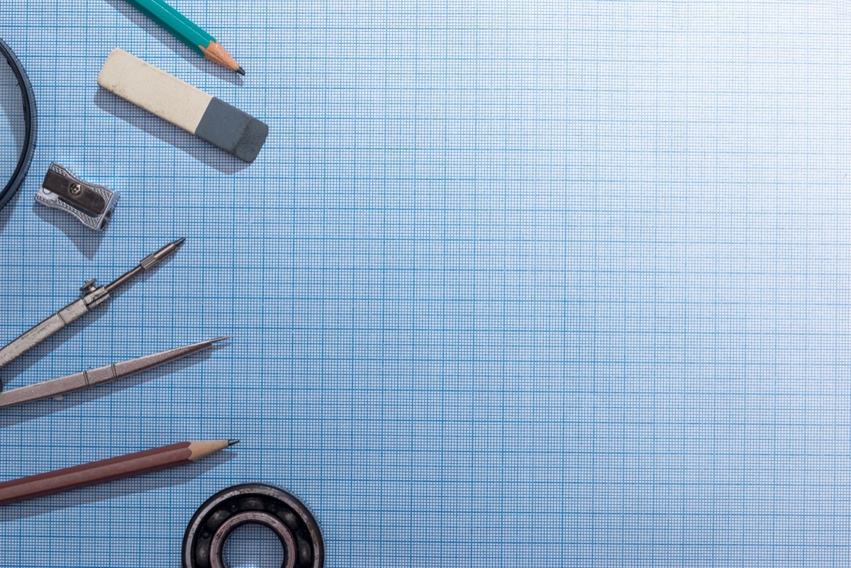 pencil, compass and rulers on graph paper, math jokes