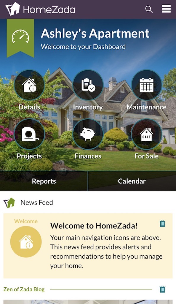 HomeZada Apps organizer apps