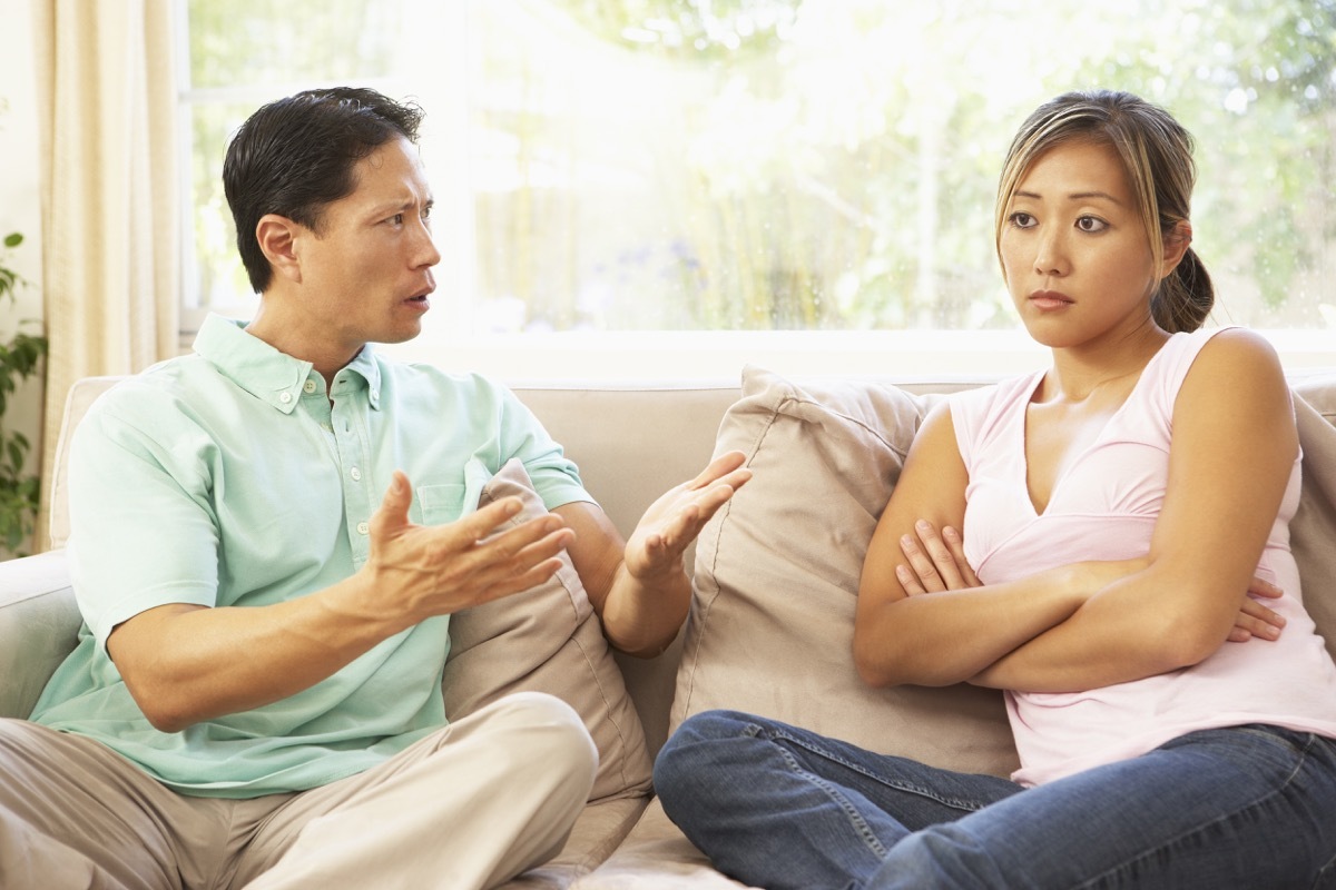 couple fighting and arguing being a step-parent