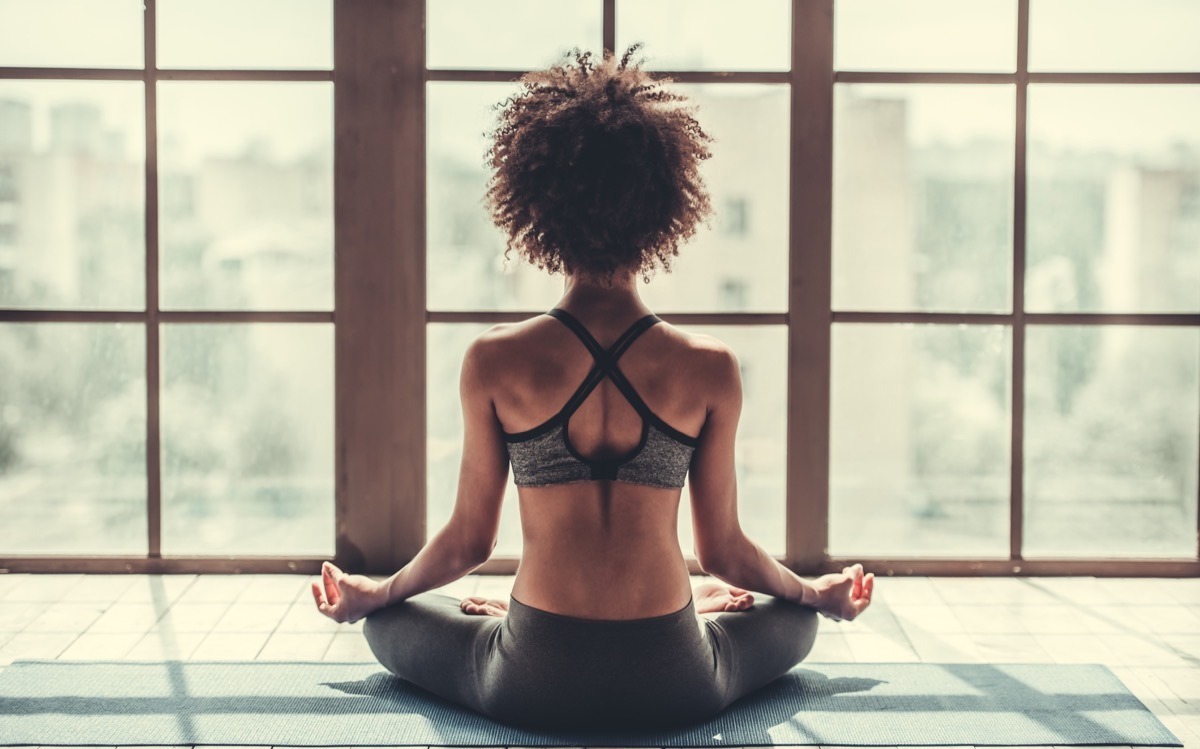 woman meditating