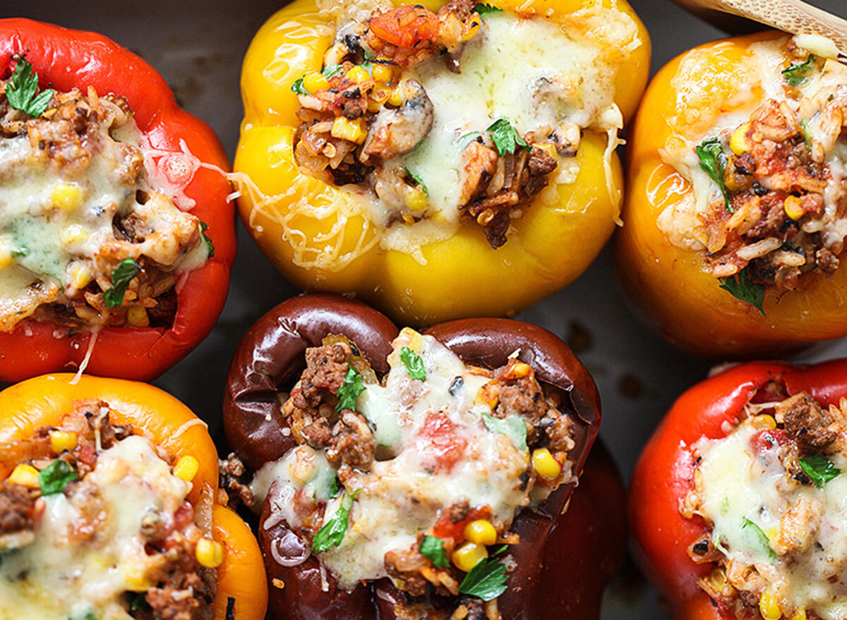 ground beef stuffed peppers foodie crush recipe