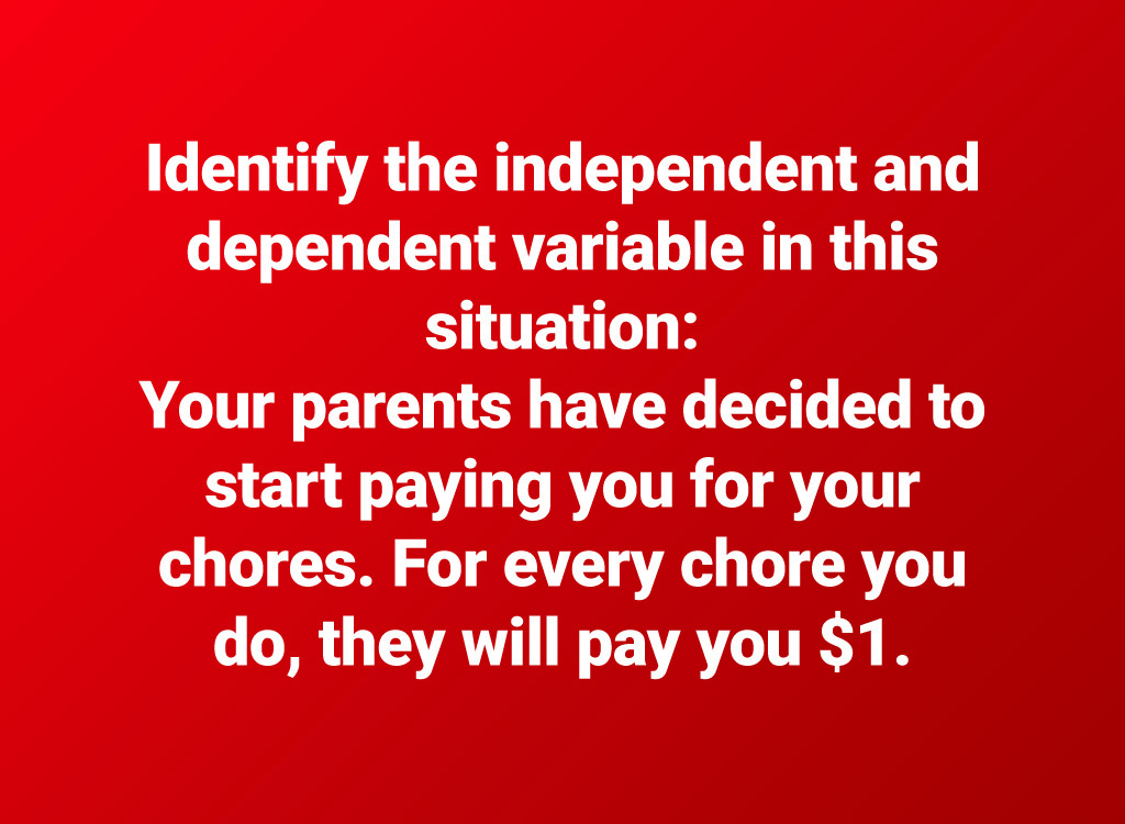 independent and independent variables