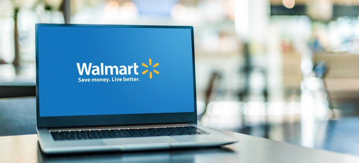 walmart website on laptop screen