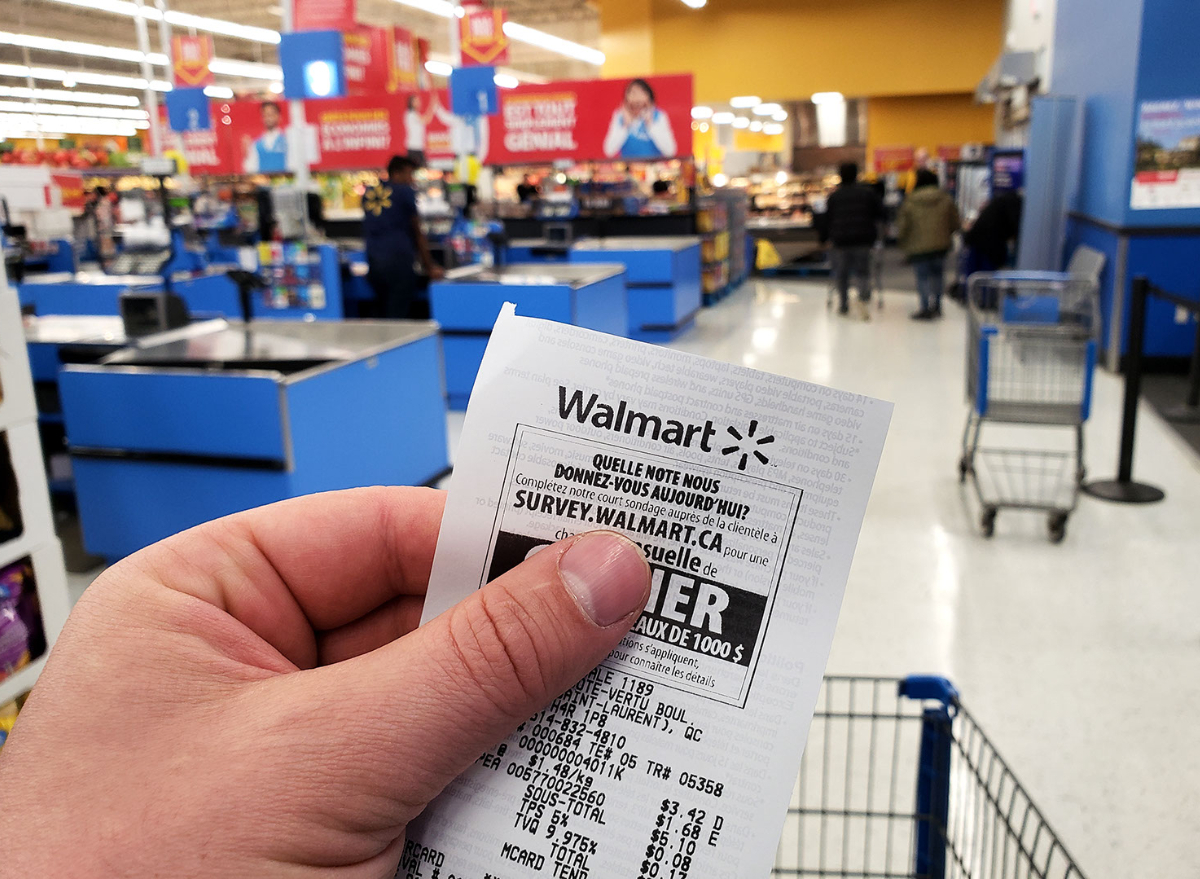 Walmart receipt