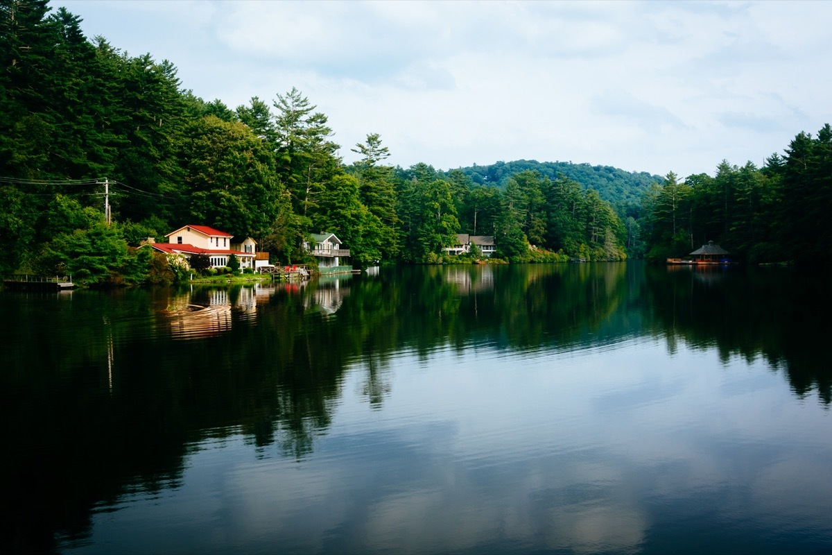 a lake in the highlands of north carolina