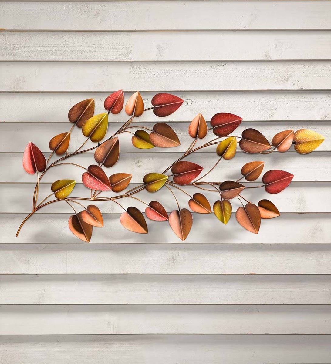 Autumn Leaf Horizontal Metal Wall Art