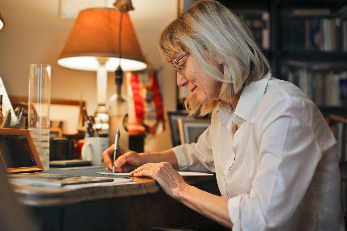 Woman Writing A Letter