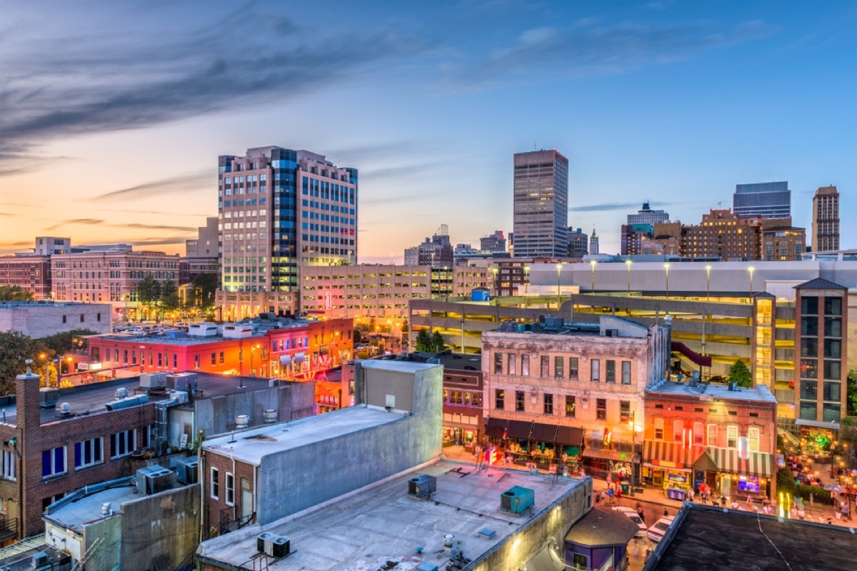 skyline of memphis tennessee