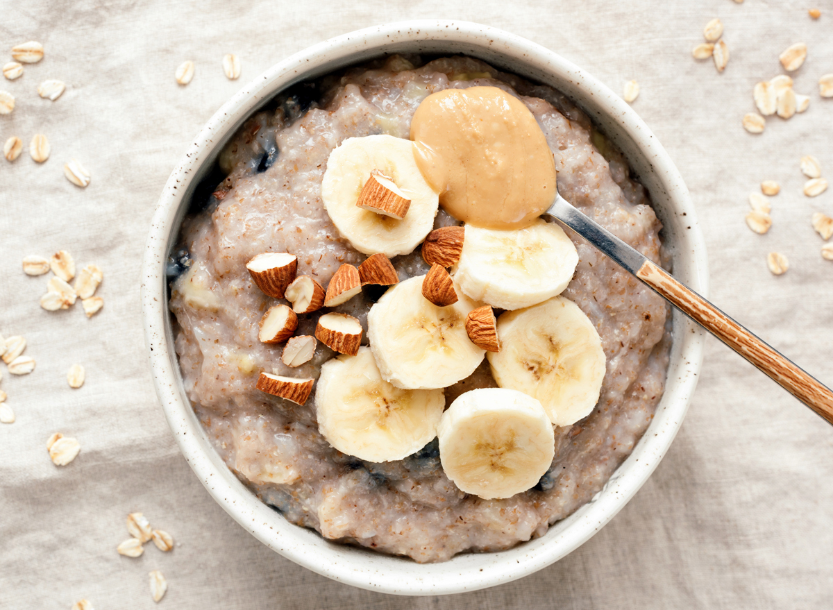 oatmeal peanut butter banana almonds nuts