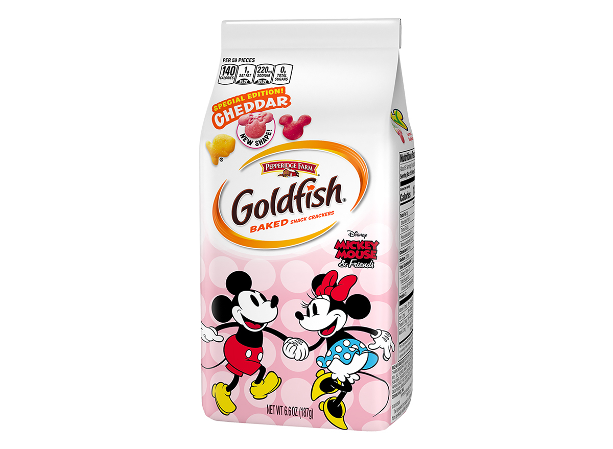 goldfish minnie micky pink packaging