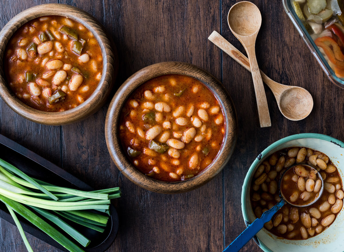 Baked navy white bean soup - calcium rich foods