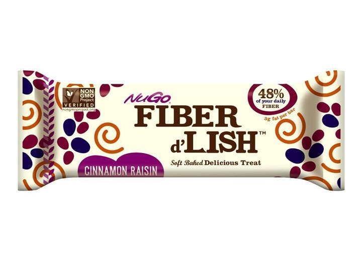 nugo fiber dlish cinnamon raisin bar