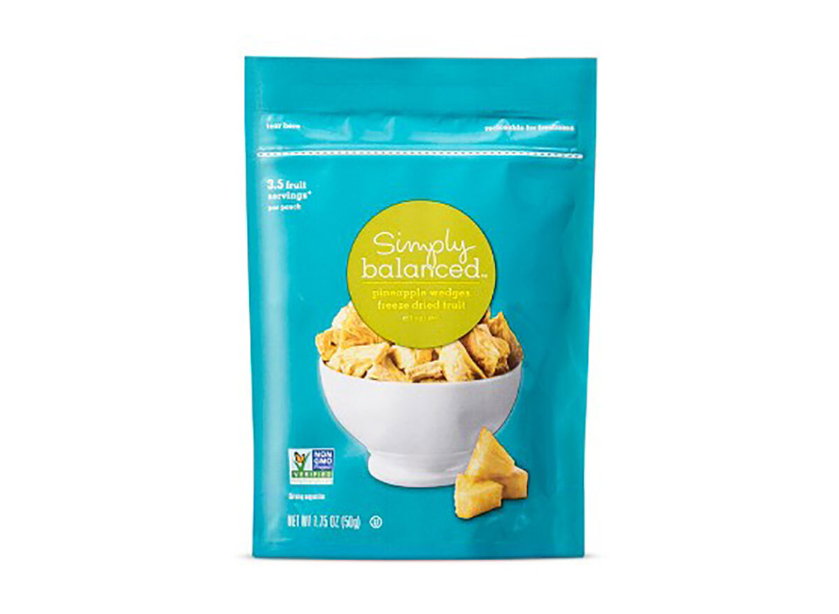 bag of target simply balanced freeze dried pineapple