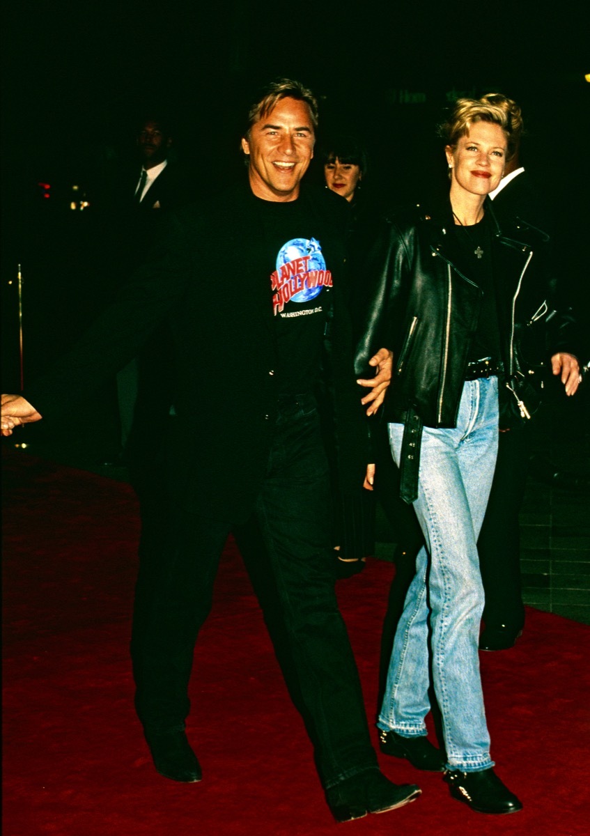 Washington, DC., USA, October 3, 1993 Don Johnson and Melanie Griffith arrive at the grand opening of the Planet Hollywood night club - Image