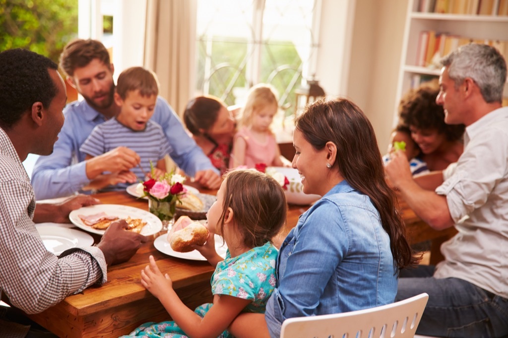 family dinner Worst Things to Say to Kids