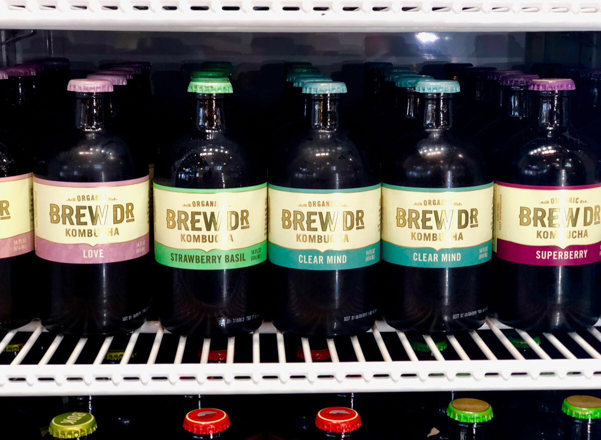 Brew dr kombucha bottles in fridge