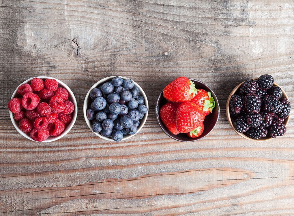 bowls of berries