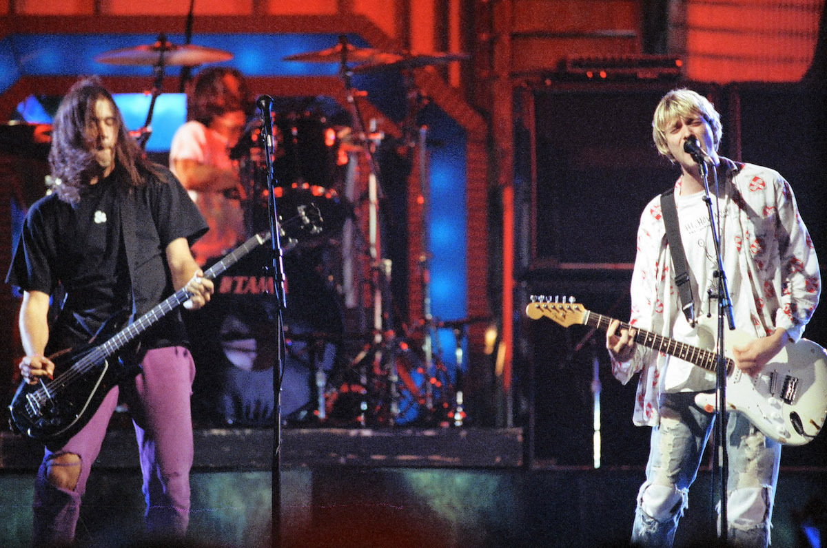 Nirvana rehearsing for the 1992 MTV Video Music Awards