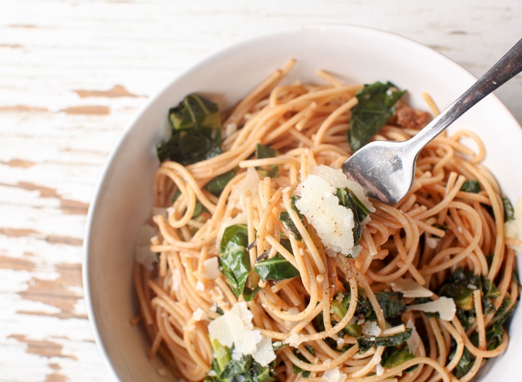 chickpea pasta salad kale